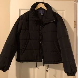 Black puffer jacket